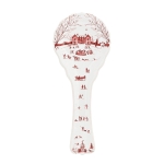 Country Estate Winter Frolic Ruby Spoon Rest Measurements: 10\L, 4\W, .075\H
Ceramic Stoneware
Made in Portugal

Care:  Dishwasher, Microwave, Oven and Freezer Safe